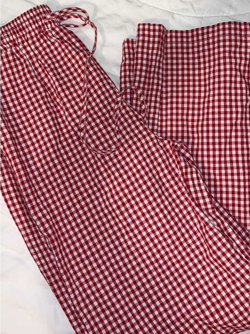 Womens Red Checkered Pants size small